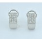 PENDIENTES MUJER EN ORO BLANCO Y DIAMANTES  0,47 